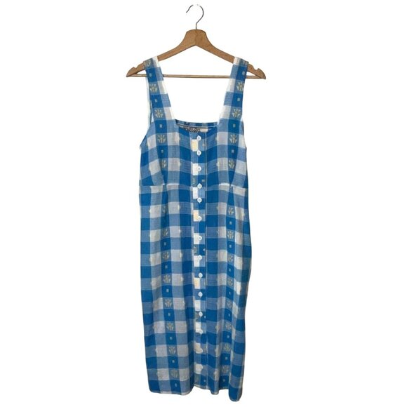 Ace & Jig Squre Neck Midi Dress Women Size L Large - Picture 2 of 10